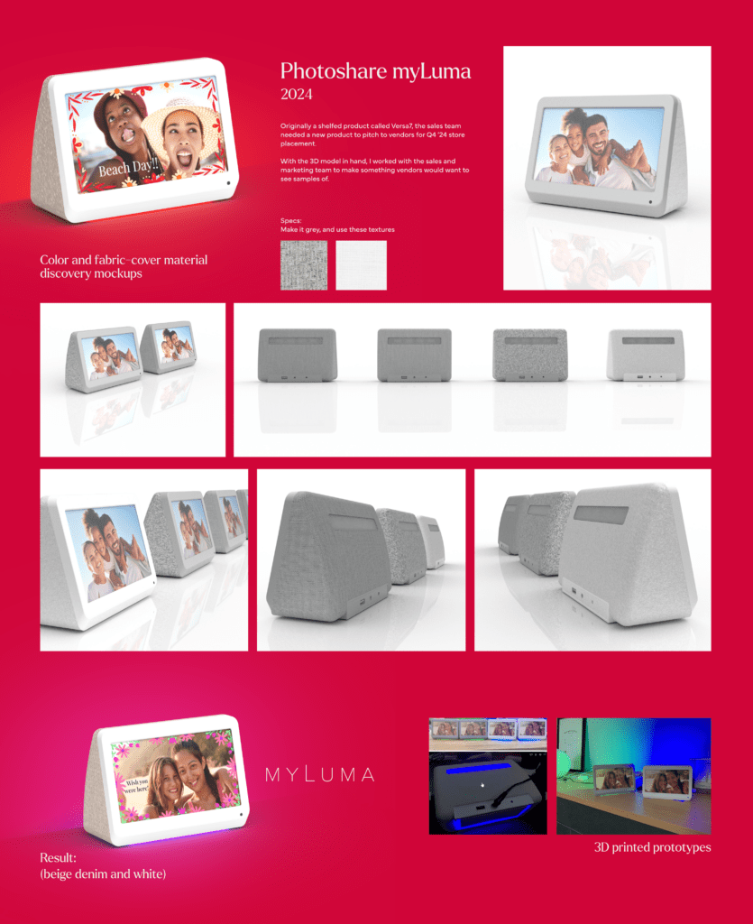 PhotoShare digital photo frame — product design by Stefan Kovalik